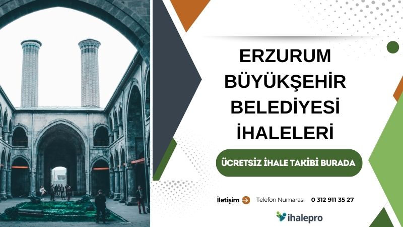 Erzurum Büyükşehir Belediyesi İhale İlanları - ihalepro ile kamu ihale ilanlarını ücretsiz incele, günlük rapor al